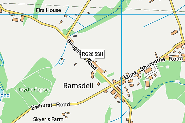 Ramsdell Cricket Club map (RG26 5SH) - OS VectorMap District (Ordnance Survey)
