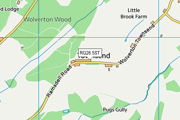 RG26 5ST map - OS VectorMap District (Ordnance Survey)