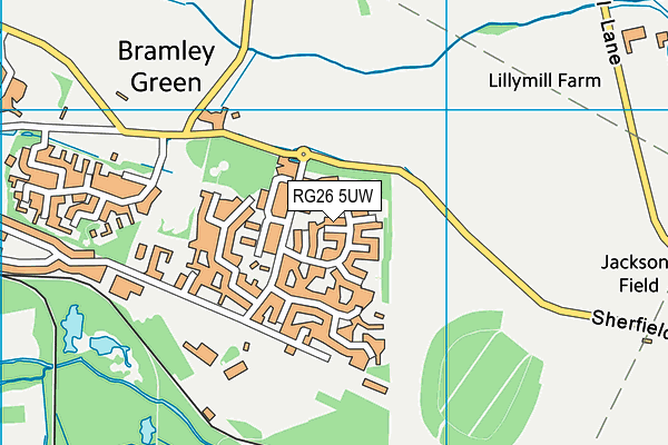 RG26 5UW map - OS VectorMap District (Ordnance Survey)