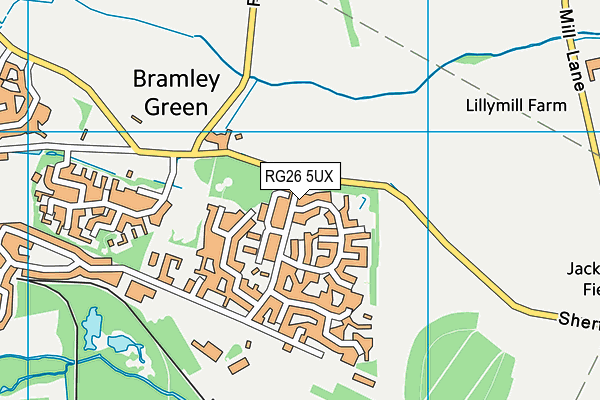 RG26 5UX map - OS VectorMap District (Ordnance Survey)