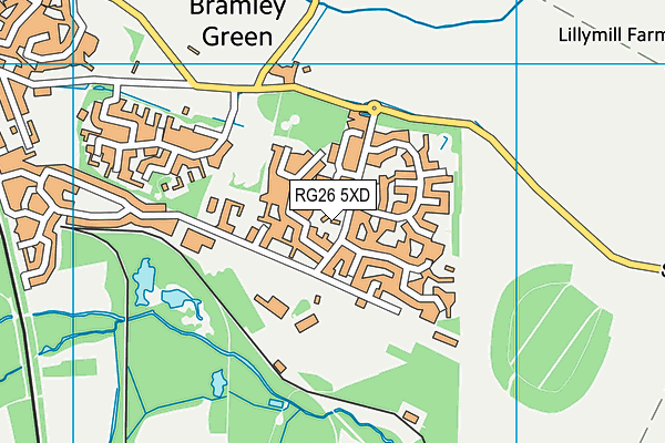 RG26 5XD map - OS VectorMap District (Ordnance Survey)