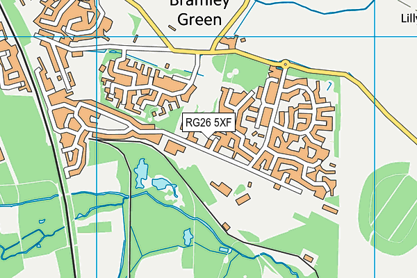 RG26 5XF map - OS VectorMap District (Ordnance Survey)