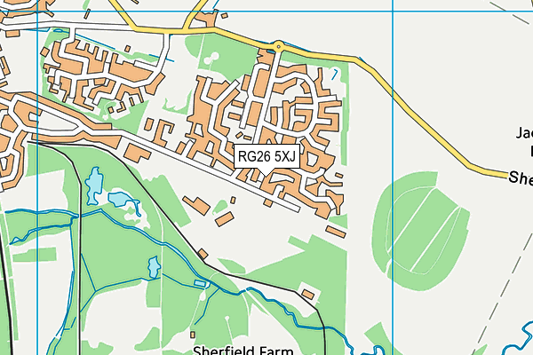 RG26 5XJ map - OS VectorMap District (Ordnance Survey)