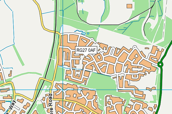 RG27 0AF map - OS VectorMap District (Ordnance Survey)