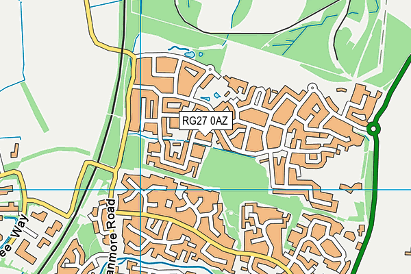 RG27 0AZ map - OS VectorMap District (Ordnance Survey)