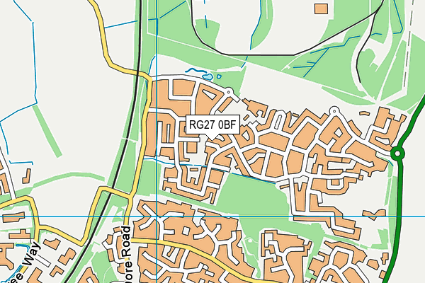 RG27 0BF map - OS VectorMap District (Ordnance Survey)