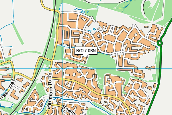 RG27 0BN map - OS VectorMap District (Ordnance Survey)