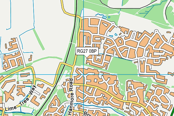 RG27 0BP map - OS VectorMap District (Ordnance Survey)