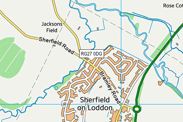 RG27 0DG map - OS VectorMap District (Ordnance Survey)