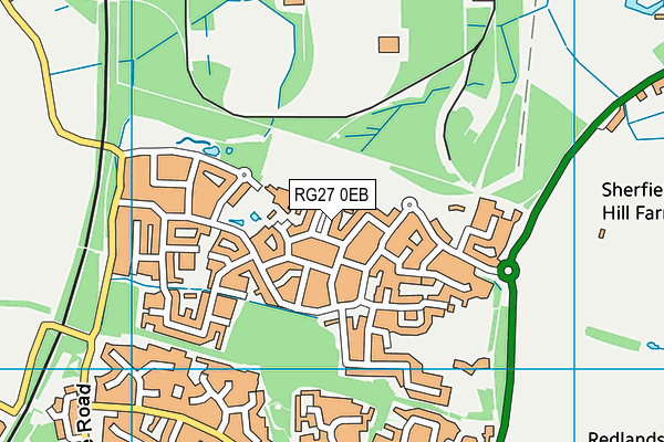 RG27 0EB map - OS VectorMap District (Ordnance Survey)