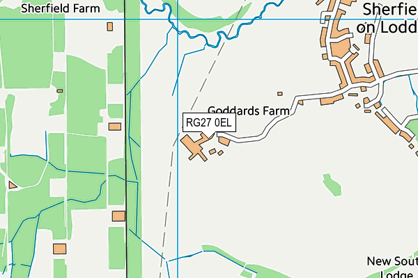 RG27 0EL map - OS VectorMap District (Ordnance Survey)