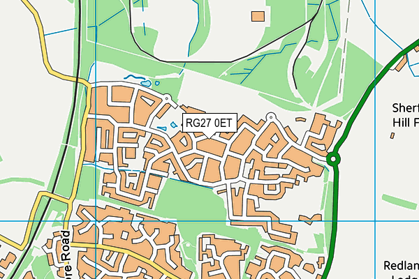 RG27 0ET map - OS VectorMap District (Ordnance Survey)