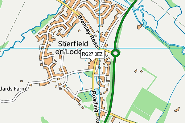 RG27 0EZ map - OS VectorMap District (Ordnance Survey)