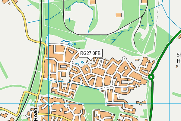 RG27 0FB map - OS VectorMap District (Ordnance Survey)
