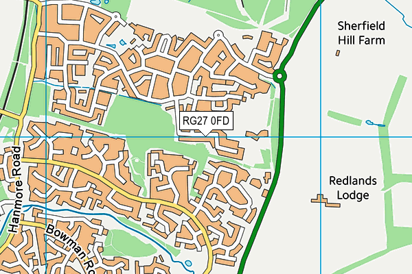 RG27 0FD map - OS VectorMap District (Ordnance Survey)