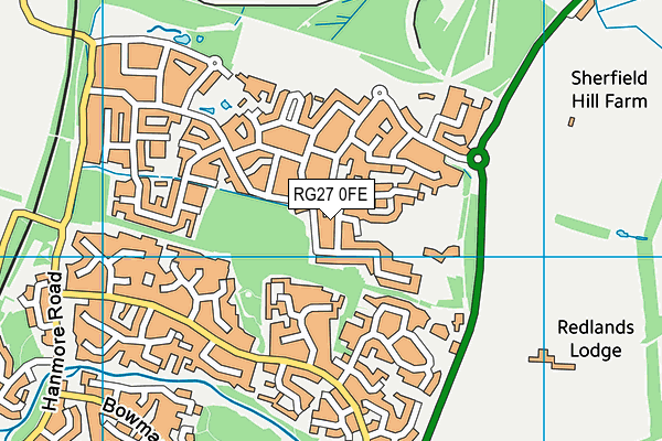 RG27 0FE map - OS VectorMap District (Ordnance Survey)