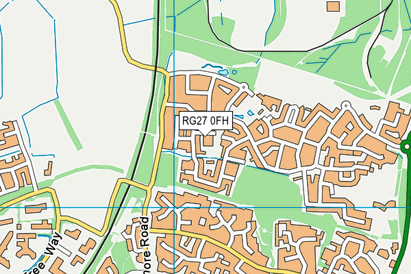 RG27 0FH map - OS VectorMap District (Ordnance Survey)