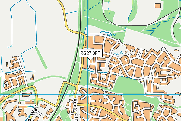 RG27 0FT map - OS VectorMap District (Ordnance Survey)