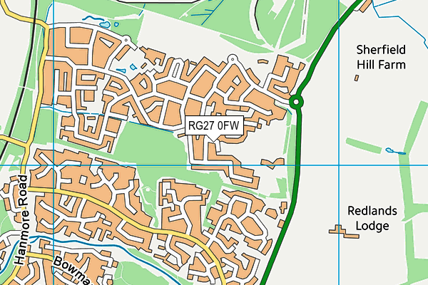 RG27 0FW map - OS VectorMap District (Ordnance Survey)