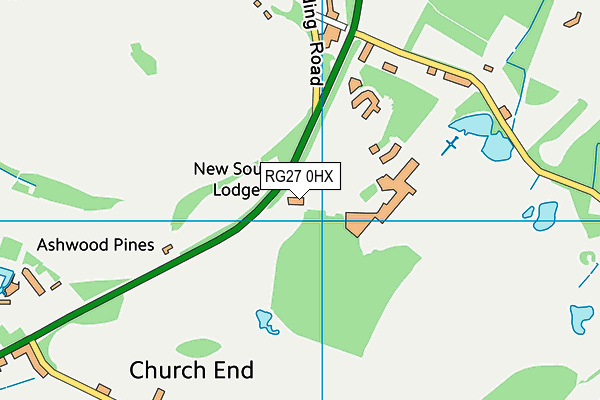 RG27 0HX map - OS VectorMap District (Ordnance Survey)