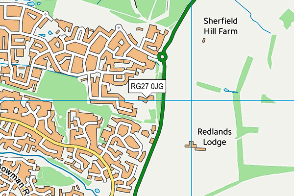 RG27 0JG map - OS VectorMap District (Ordnance Survey)