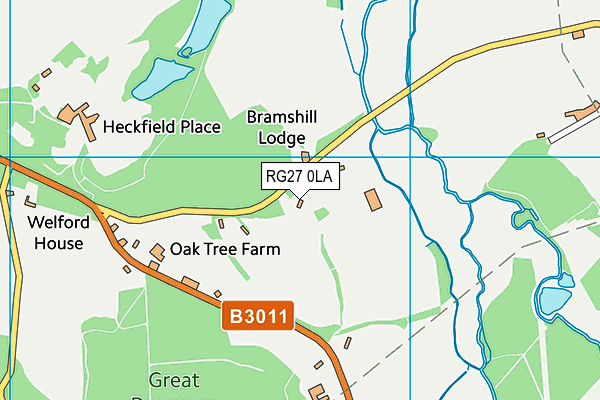 RG27 0LA map - OS VectorMap District (Ordnance Survey)