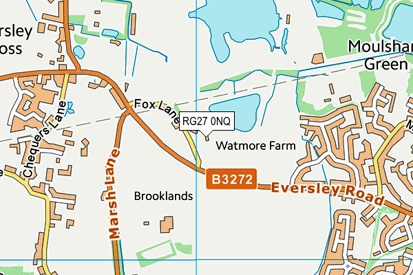 Eversley Sports Association (Fox Lane) map (RG27 0NQ) - OS VectorMap District (Ordnance Survey)