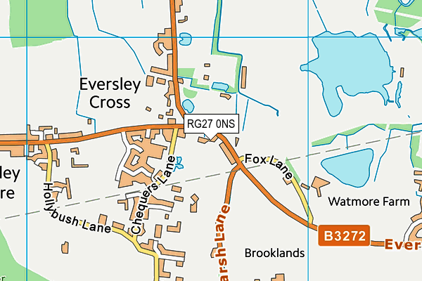 Eversley Sports Association (Cross Green) map (RG27 0NS) - OS VectorMap District (Ordnance Survey)