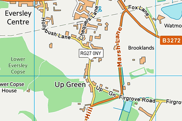 RG27 0NY map - OS VectorMap District (Ordnance Survey)
