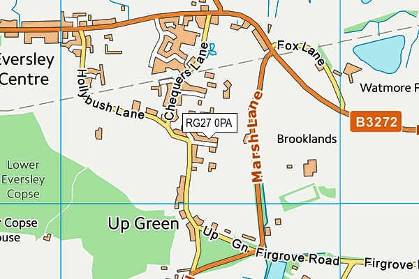 RG27 0PA map - OS VectorMap District (Ordnance Survey)