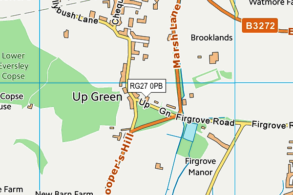 RG27 0PB map - OS VectorMap District (Ordnance Survey)