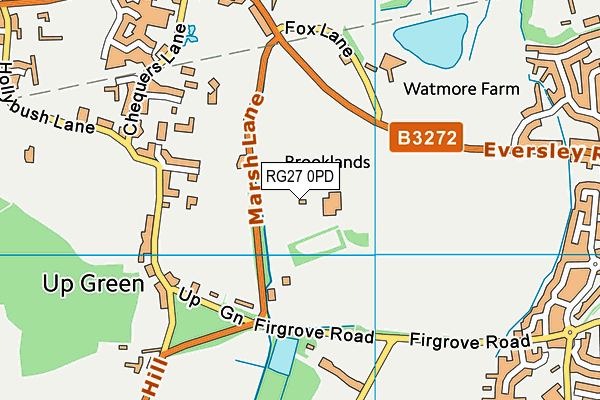 RG27 0PD map - OS VectorMap District (Ordnance Survey)