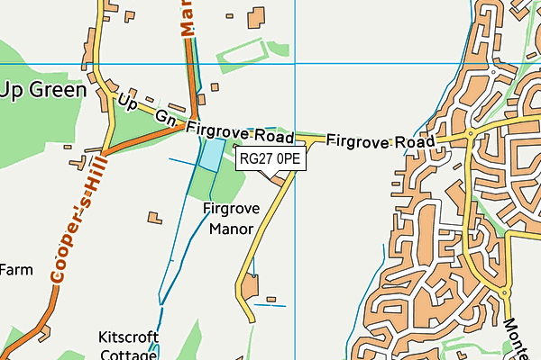 RG27 0PE map - OS VectorMap District (Ordnance Survey)
