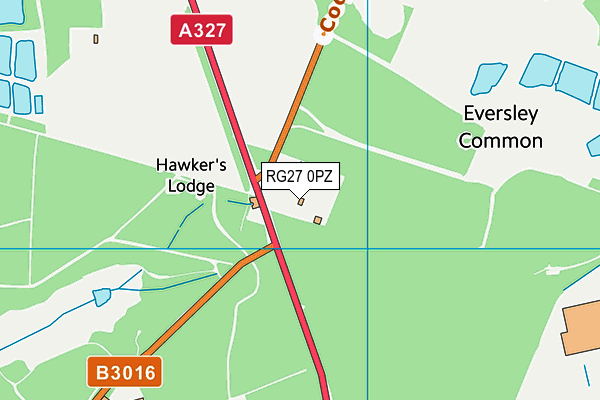 RG27 0PZ map - OS VectorMap District (Ordnance Survey)