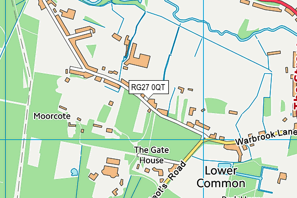 RG27 0QT map - OS VectorMap District (Ordnance Survey)