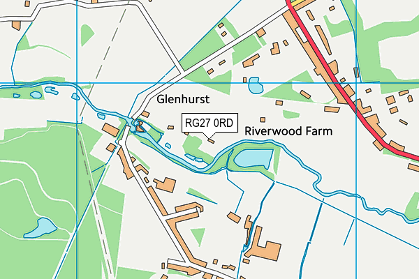 RG27 0RD map - OS VectorMap District (Ordnance Survey)