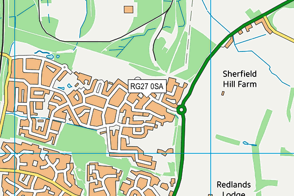 RG27 0SA map - OS VectorMap District (Ordnance Survey)