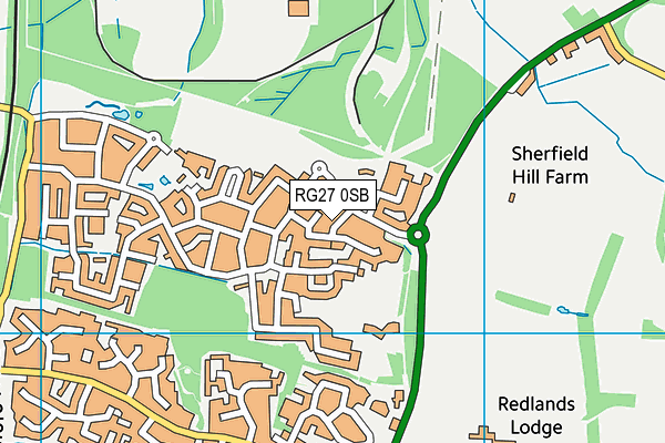 RG27 0SB map - OS VectorMap District (Ordnance Survey)