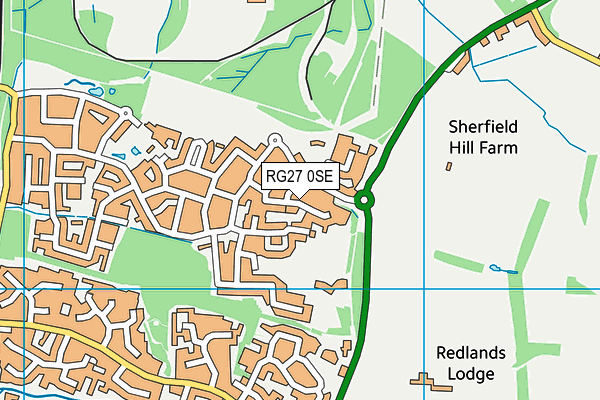 RG27 0SE map - OS VectorMap District (Ordnance Survey)