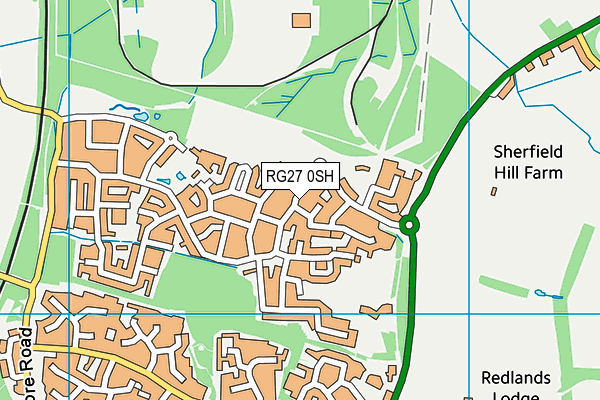 RG27 0SH map - OS VectorMap District (Ordnance Survey)