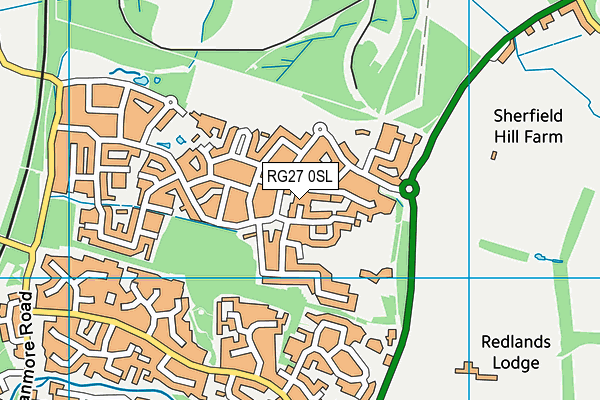 RG27 0SL map - OS VectorMap District (Ordnance Survey)