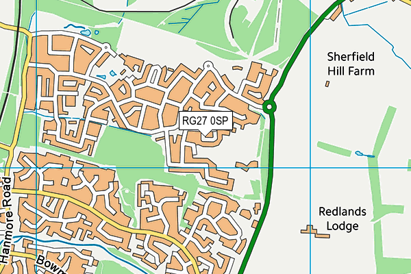 RG27 0SP map - OS VectorMap District (Ordnance Survey)