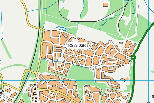RG27 0SR map - OS VectorMap District (Ordnance Survey)