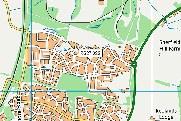 RG27 0SS map - OS VectorMap District (Ordnance Survey)