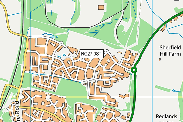RG27 0ST map - OS VectorMap District (Ordnance Survey)