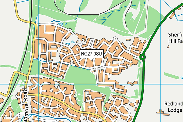 RG27 0SU map - OS VectorMap District (Ordnance Survey)