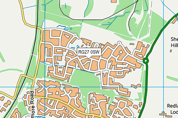 RG27 0SW map - OS VectorMap District (Ordnance Survey)