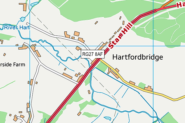 RG27 8AF map - OS VectorMap District (Ordnance Survey)