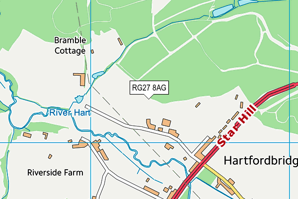 RG27 8AG map - OS VectorMap District (Ordnance Survey)