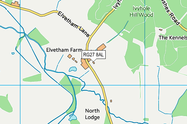 RG27 8AL map - OS VectorMap District (Ordnance Survey)